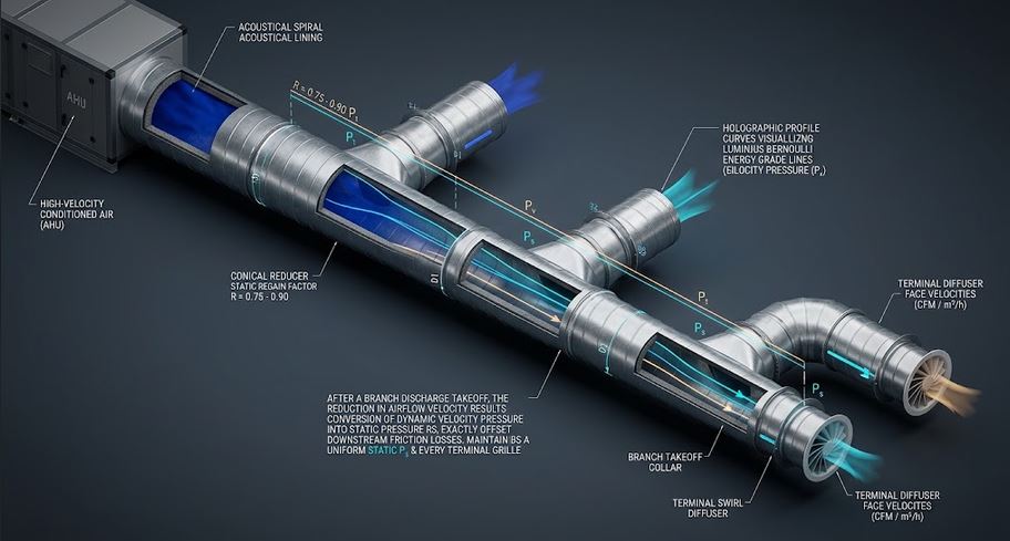 Duct Sizing & Static Regain