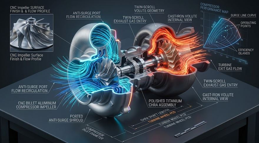 Turbocharger Engine Match & Surge Margin Sizer