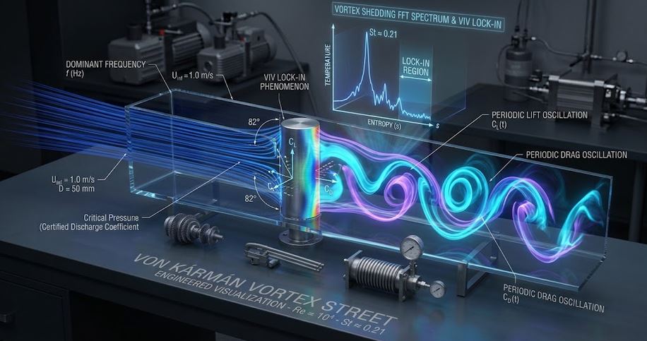 von Kármán Vortex Shedding (Strouhal Frequency)